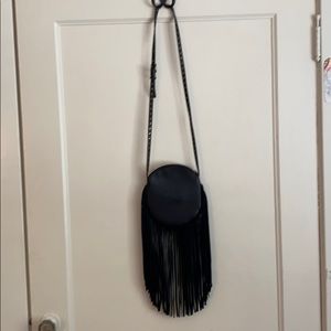 Street Level black fringe purse vegan leather